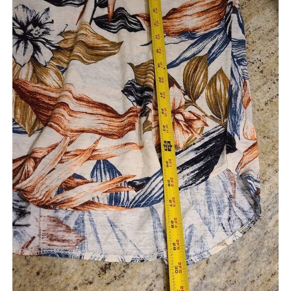 Lot of 2 Womens Plus Size 2X 100% Linen T shirts Stripe Floral - Picture 13 of 16